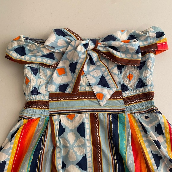 ZARA (TRF) Multicolour Strapless Dress with Bow - Picture 8 of 8